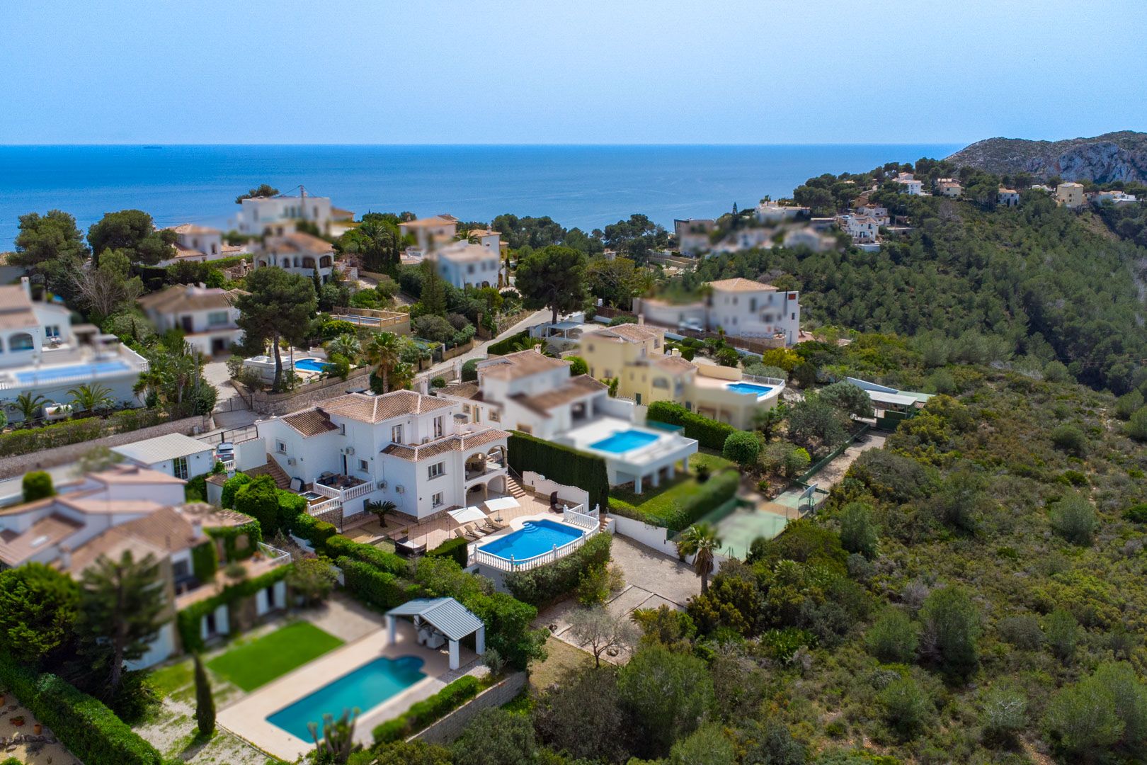 Villa orientée plein sud avec vue sur le coucher de soleil près de Granadella