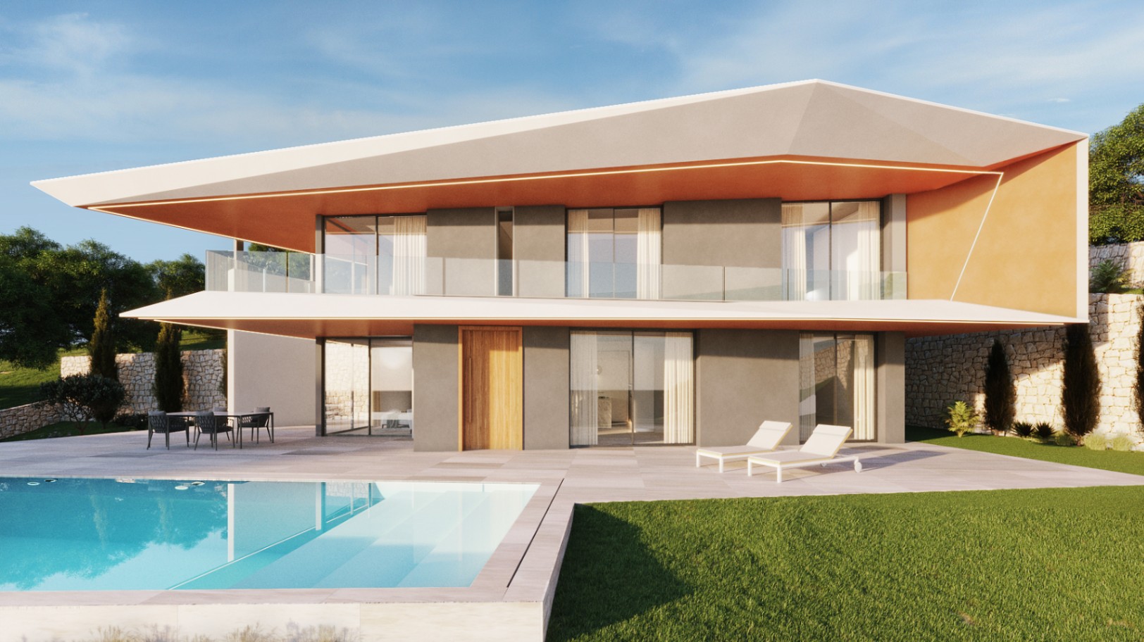 Opulente Villa de 4 chambres avec vue panoramique et piscine à débordement