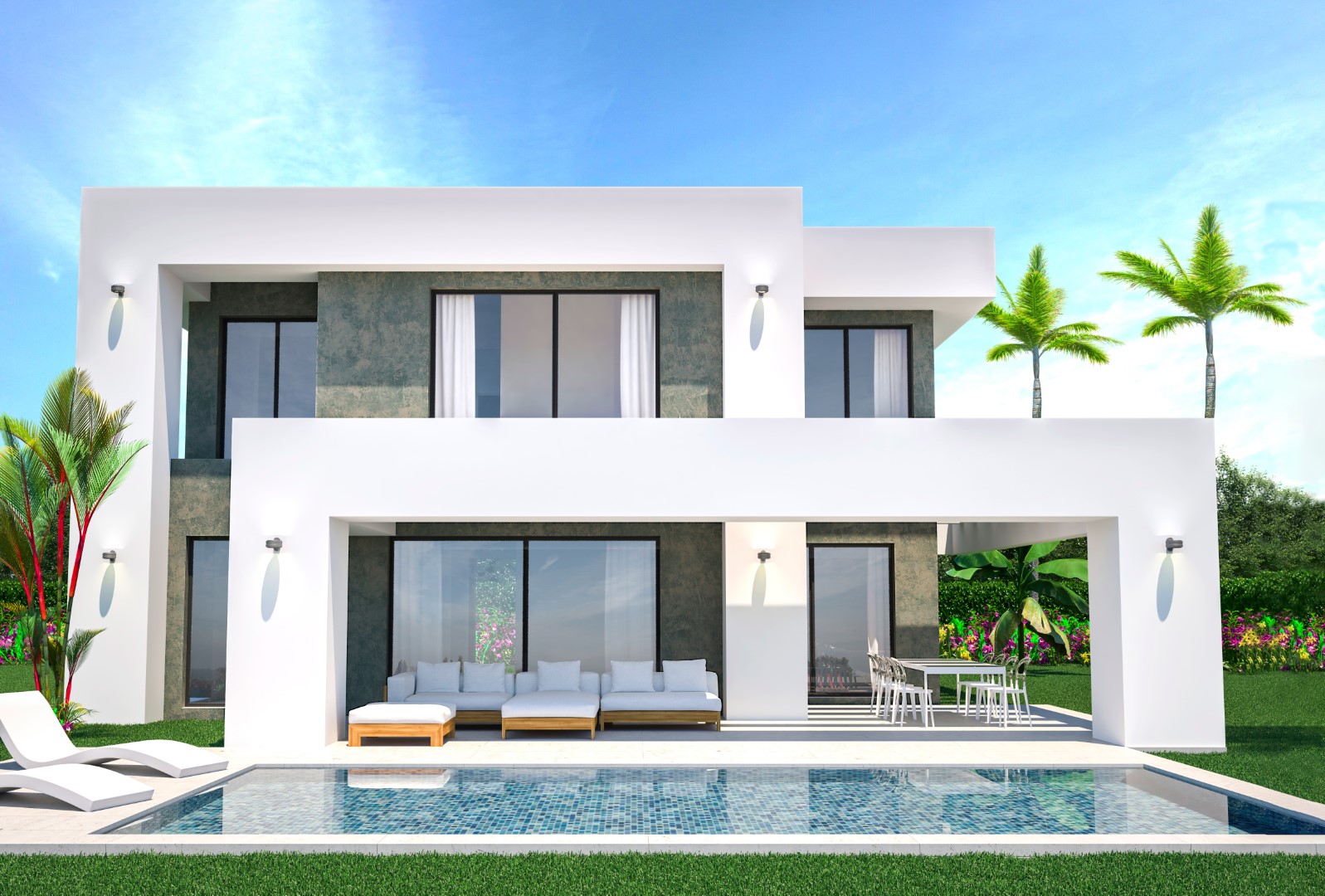 Villa de luxe moderne de 3 chambres