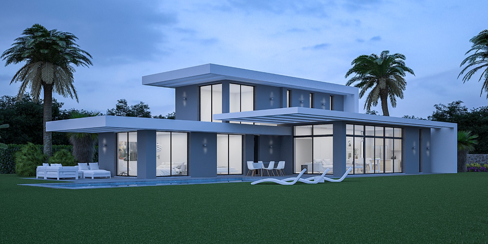 Villa tranquille de deux étages : 3 chambres, 2 salles de bains, à 8 minutes de la mer dans un quartier résidentiel haut de gamme