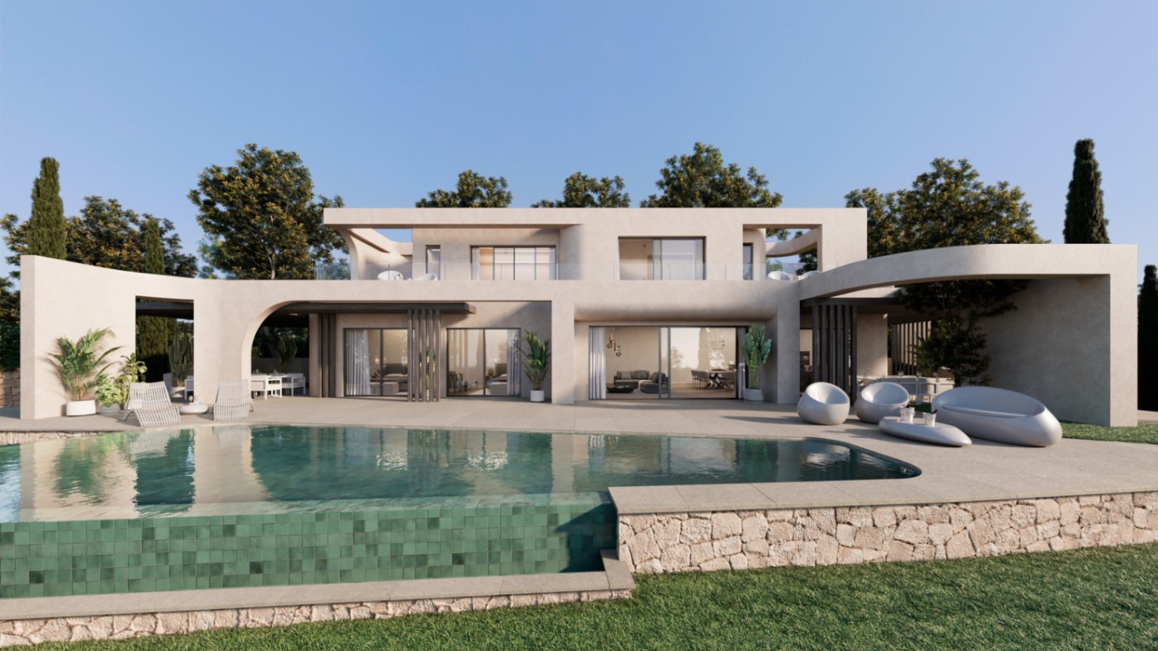 Superbe villa moderne contemporaine de 4 chambres et 4 salles de bains