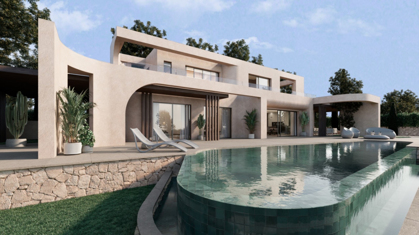 Superbe villa moderne contemporaine de 4 chambres et 4 salles de bains