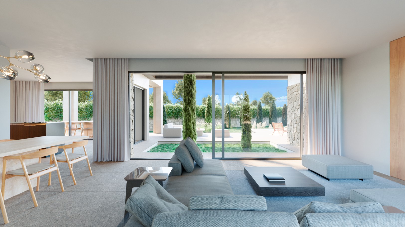 Villa moderne de luxe avec un style méditerranéen contemporain et des caractéristiques élégantes