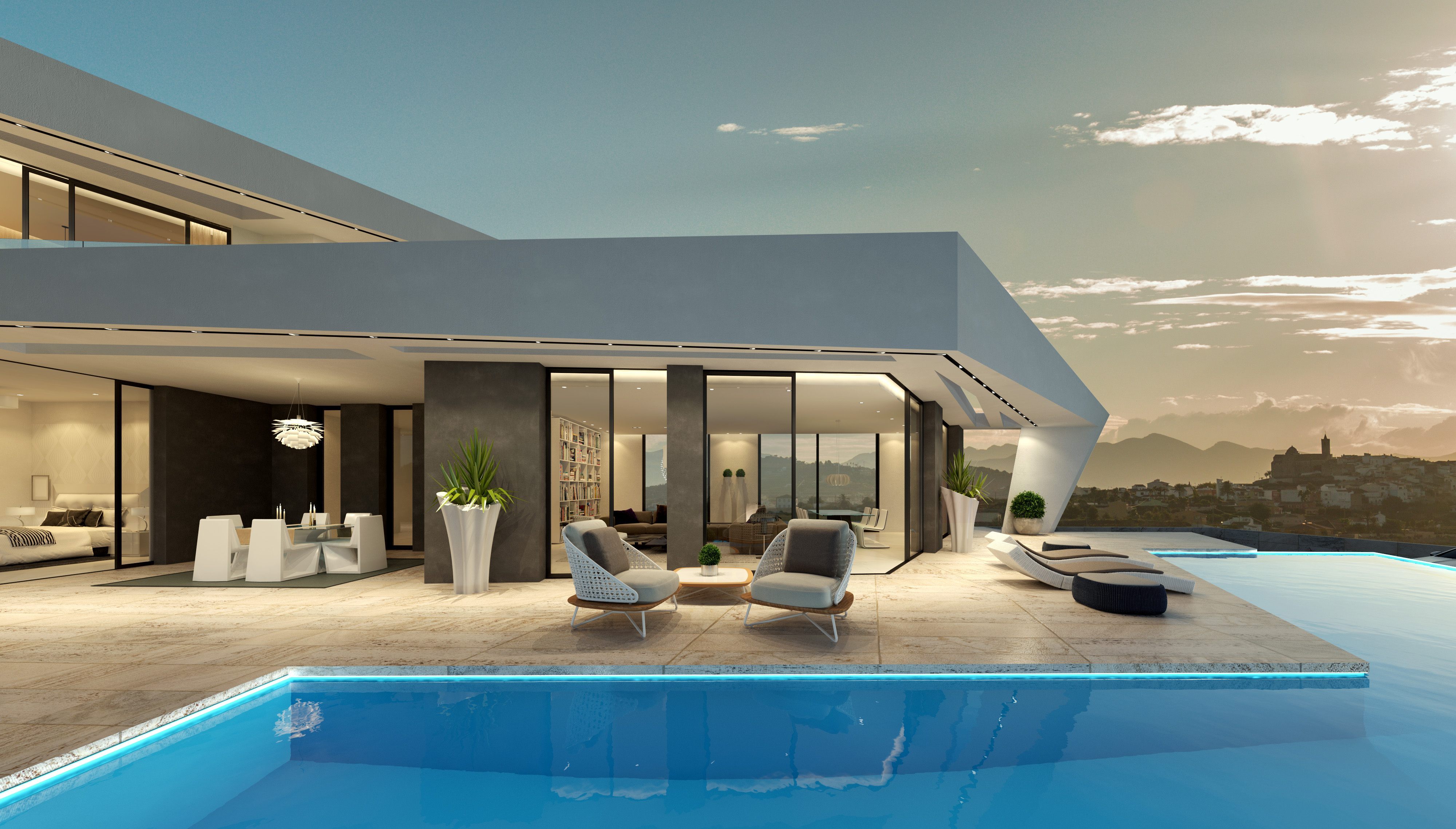 Belle villa moderne entièrement meublée à vendre à Javea avec une vue magnifique