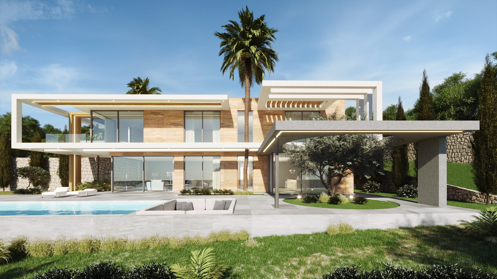 Villa contemporaine de 3 chambres