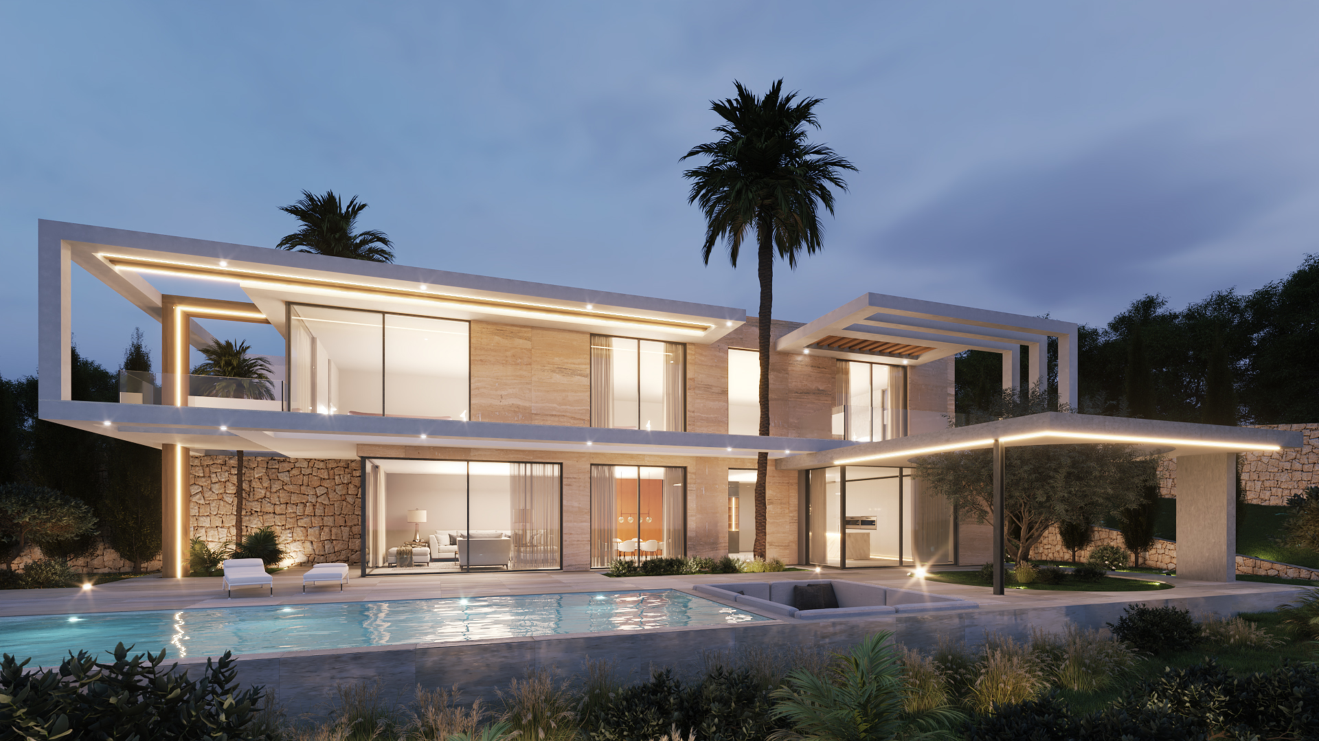 Villa contemporaine de 3 chambres